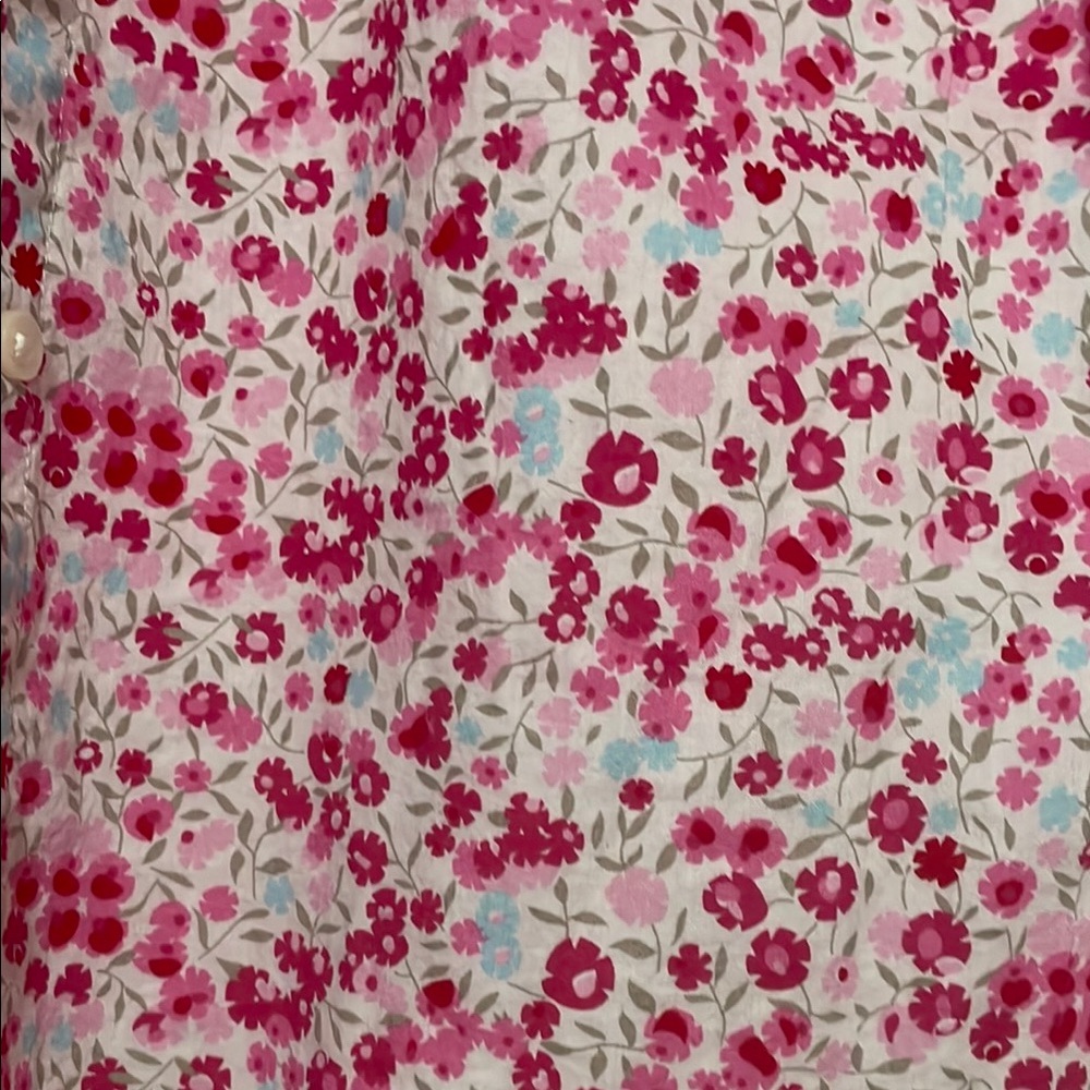 Old Navy Pink and White Floral Button Down Shirt - Picture 7 of 8